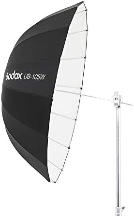 Godox UB - 105W 105cm 41.3 Parabolik İç Beyaz Reflektör Yumuşak Şemsiye stüdyo ışığı Şemsiye Difüzör örtü bezi (UB-105W)