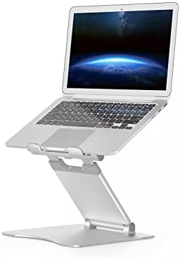 Masa için Alüminyum Katlanabilir Dizüstü Bilgisayar Standı, Evden Çalışma Essentials, MacBook Standı, Ayarlanabilir Ergonomik