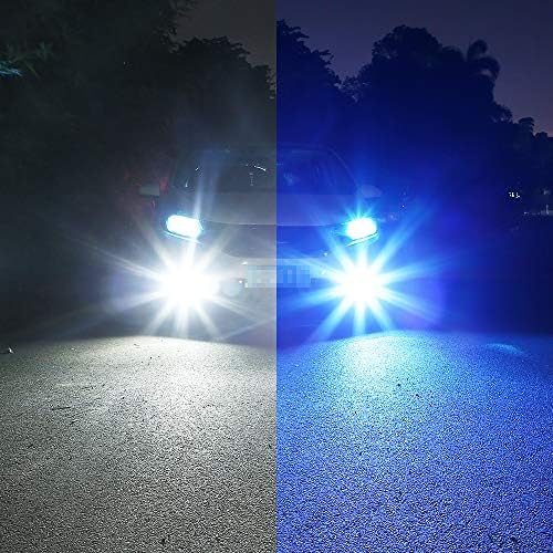 Teguangmeı H11 H8 H9 LED sis ışık Switchback ampuller çift renk 6000 K beyaz + mavi 3030SMD 6 W 600LM H16 LED ampuller araba