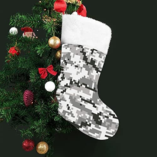 Kentsel Kamuflaj Noel Çorap Çorap Peluş Şömine Asılı Noel ağacı Ev Dekorasyonu için