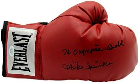 Michael Spinks Boks İmzalı / Inscr Everlast Kırmızı Sağ Boks Eldiveni JSA 154752-İmzalı boks eldiveni