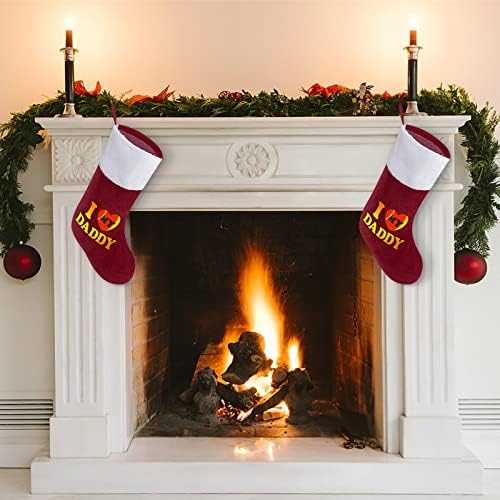Babamı Seviyorum Kişiselleştirilmiş Noel Çorap Ev Noel Ağacı Şömine Asılı Süslemeleri