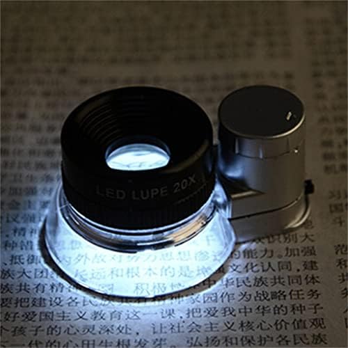 ZHYH Işıklı Büyüteç Ayarlanabilir 20x Zoom Cep Lens Muayene Cam Büyüteç