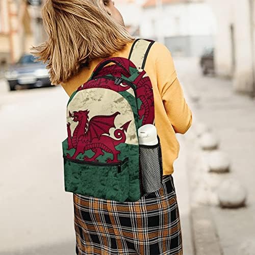 Vintage Galce Bayrağı seyahat sırt çantaları Moda omuzdan askili çanta Hafif Çok Cep Sırt Çantası Okul Çalışması için Alışveriş