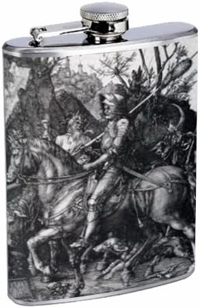 Albrecht Durer Şövalye Ölüm Şeytan Şişesi 8 oz Paslanmaz Çelik D-211