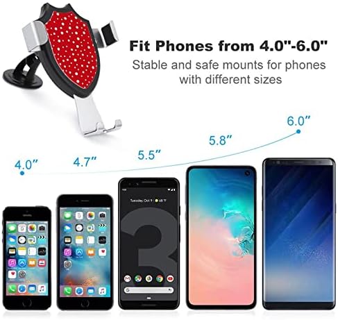 Beyaz Kırmızı Nokta Telefon Dağı Araba için Evrensel cep telefonu Tutucu Dashboard Cam Havalandırma Dağı Akıllı Telefonlar