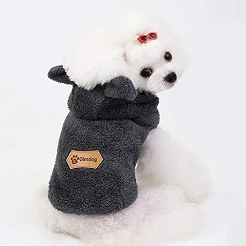 Köpekler için sıcak Kazak Ceket Kedi Giysileri Kazak Sıcak Kulak Ceket Köpek Ayı Pet Gömlek Köpek Evcil Hayvan Giysileri