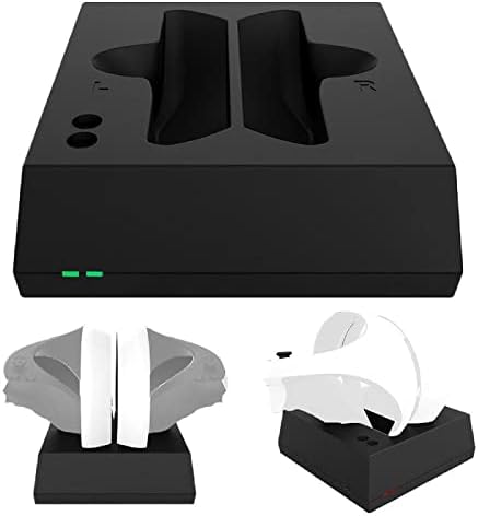 TECKEEN Çift Hızlı Şarj Tabanı şarj standı İstasyonu Standı Tabanı PS VR2 Denetleyici VR Kolu Aksesuarları