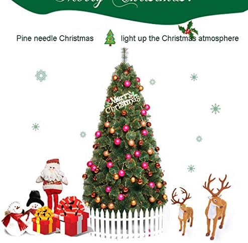 ZYZMH DIY Noel Dekorasyon, Yapay Noel Ağacı Kolay Montaj Katlanabilir Standı Metal Ayaklı Kapalı (Boyut : 180 cm)