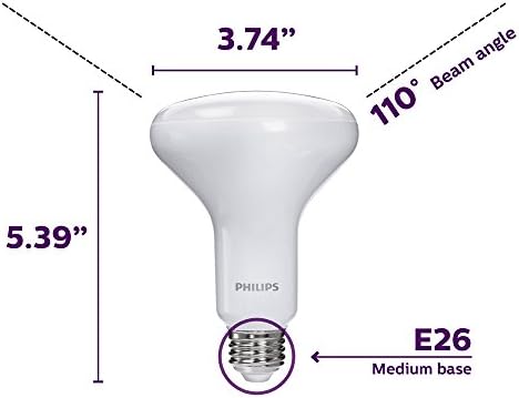 Philips LED Kısılabilir BR30 Sıcak Parıltı Efektli Yumuşak Beyaz Ampul 650 Lümen, 2700-2200 Kelvin, 9 Watt (65 Watt Eşdeğeri),