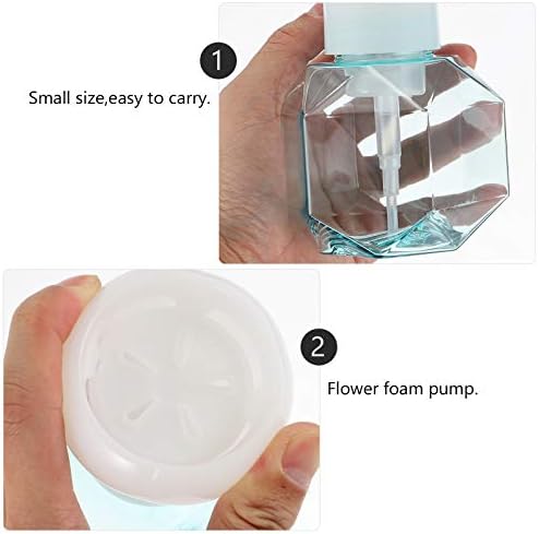 Hemoton süt köpürtücü 2 adet Köpük pompa şişesi El sabunu dispenseri Çiçek Şekilli Köpük Sabunluk Losyon Sabunu için Doldurulabilir