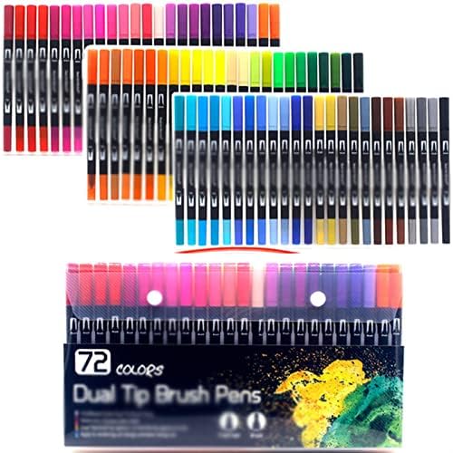 SDGH İşaretleyiciler Seti Renkler Çift Uçlu Fırça Kalem Çizim Boyama Suluboya resim kalemi Kalemler Manga Sanat Malzemeleri