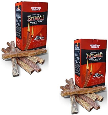 Daha iyi Ahşap Ürünler Fatwood Firestarter Kutusu, 2 Pound, 2 Paket