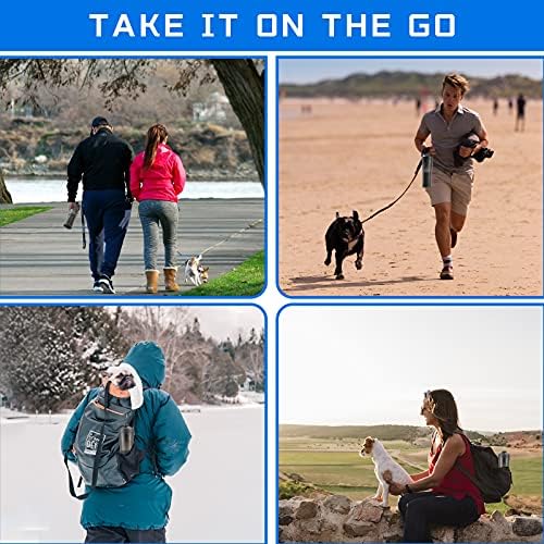 Seyahat Köpek Su Şişesi, Taşınabilir Köpek su sebili Seyahat Katlanabilir Kaseler Açık Yürüyüş, Yürüyüş (19.5 oz / 550 ml)
