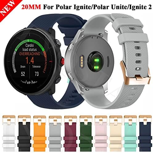 IRJFP 20mm bileklikler Spor Bandı Polar Ateşleme / Birleştirmek Watchband Silikon Bilezik Değiştirme Polar Ateşleme 2 Smartwatch