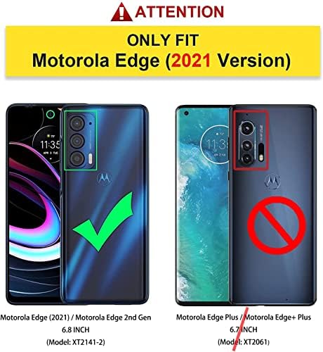 Motorola Moto Edge 2021 için Kılıf / Kenar 5G UW Kılıf: Kickstand & Slide Lens Koruyucu Kapak-Erkekler Kadınlar için Darbeye