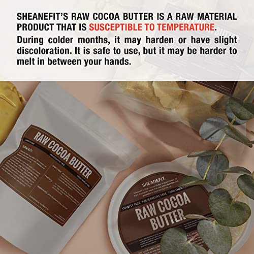 Sheanefit Ham Doğal Yığın Kakao Yağı-Kimyasal İçermeyen, Nemlendirici Vücut Yağı, DIY Vücut Kremi, Sabunlar, Dudak Balsamları