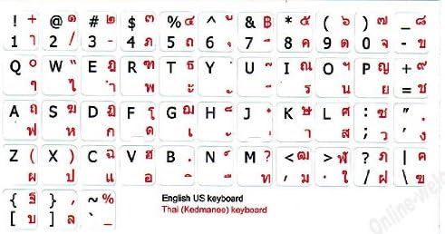 Tay-İngilizce Beyaz Backgroubd Klavye Çıkartmalar Olmayan Şeffaf Bilgisayarlar Dizüstü Bilgisayarlar için Masaüstü Klavyeler