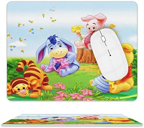 Hakiki Deri Mouse Pad Dis ney Tasarım Oyun Mouse Pad, Ofis Malzemeleri, Ofis Dekorasyon, Masa Dekorasyon (Winnie-The-Pooh)