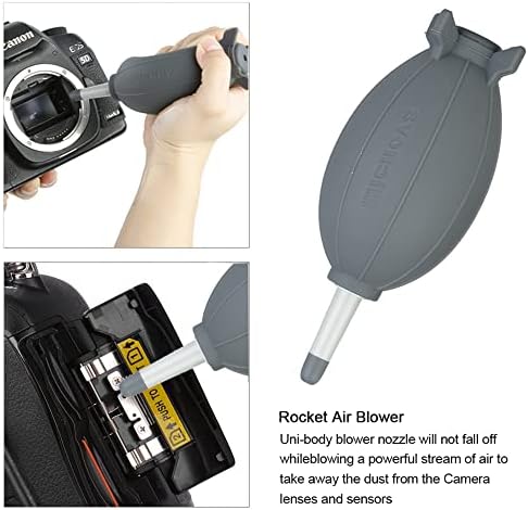 Mouriv cck-01 Profesyonel DSLR Kamera Temizleme Kiti ile10 APS-C Temizleme Bezleri, Sensör Temizleme Sıvısı, Roket Hava Üfleyici,