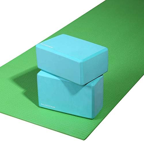 BalanceFrom Tüm Amaçlı 1/4-İnç Yüksek Yoğunluklu Anti-Gözyaşı Egzersiz Yoga matı Taşıma Kayışı ile