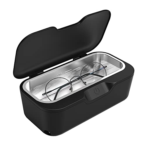 Ultrasonik Takı Temizleyici, 550ml Ultrasonik Temizleyici 48KHz Gözlük Ultrasonik Temizleyici 25W, Yüzükler için Taşınabilir