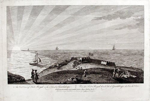 Guadaloupe Adasındaki Fort Royal'in Doğu Manzarası. Lieut tarafından Yerinde çizildi. Yay. Campbell Mühendisi