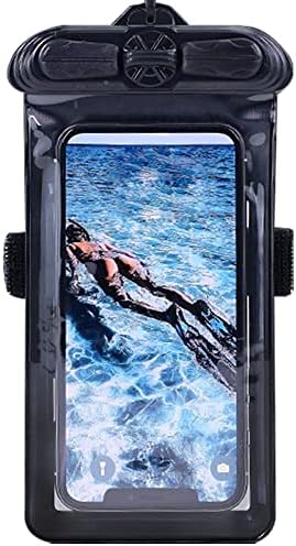 Vaxson telefon kılıfı Siyah ile Uyumlu Elephone A6 Mini Su Geçirmez Kılıfı Kuru Çanta [Ekran Koruyucu Film ]