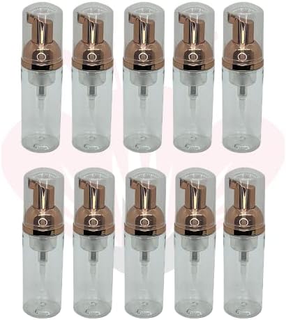 Kirpik Şirketi. (10 adet) 60ml Köpük pompa şişeleri Plastik Dağıtıcı / Kirpik Şampuanı, Sabun (Gül Altın)