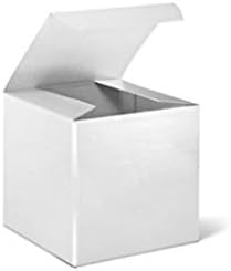 MagicWater Tedarik Beyaz Karton Kapaklı Tucktop Hediye Kutuları, 5x5x5 (10 Paket) Hediyeler, İşçiliği ve Cupcakes için