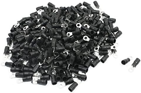 Aexit 500 Adet Ses ve Video Aksesuarları RV3. 5-4 AWG14 - 12 Siyah Plastik Kol Yalıtımlı Konnektörler ve Adaptörler Halka