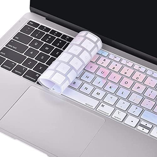 MOSISO Klavye Kapağı MacBook Air 13 inç 2019 2018 Sürüm A1932 Retina Ekran ile Uyumlu Dokunmatik Kimlik, Su Geçirmez Toz