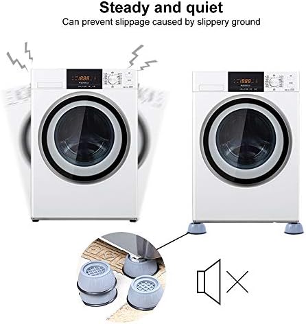 8 Adet Şok ve Gürültü Önleyici Çamaşır Makinesi Desteği, Gürültü Azaltıcı ve Kaymaz Titreşim Önleyici Kauçuk Çamaşır Makinesi