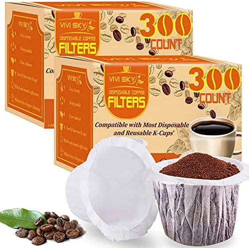 Tek kullanımlık Kahve Filtreleri 600 Adet Kağıt Filtreler ile Uyumlu Keurig Bira Tek Servis 1.0 ve 2.0 Yeniden Kullanılabilir