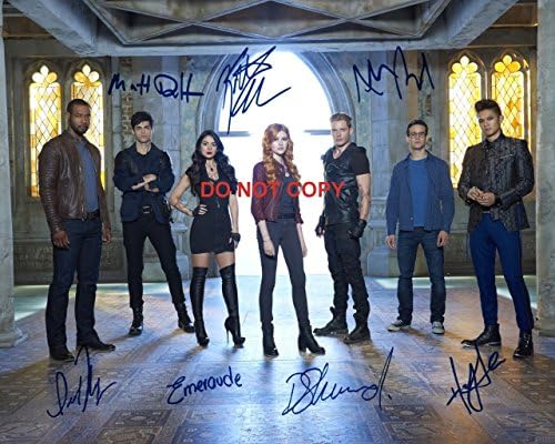 Shadowhunters cast yeniden basım imzalı 11x14 poster fotoğraf tüm 7 3 Mortal Instruments RP