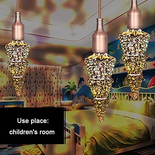 LJFLİ 3D Ampuller Filament Havai Fişek Yaratıcı Akıllı Cam Bakır Tel lamba Restoran Yıldızlı