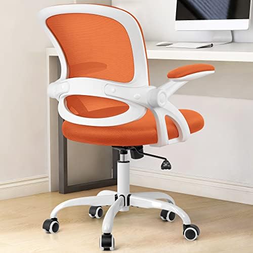 KERDOM ofis koltuğu, Ergonomik Masa Sandalye, Örgü bilgisayar sandalyesi Yüksekliği Ayarlanabilir, Tekerlekler ve Flip-up
