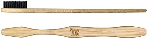 Azeeda 'Tüylü Kara Kedi' Bambu Diş Fırçası (TF00016673)