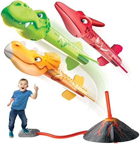 MindSprout Dino Blasters | Çocuklar için Roketatar-100 ft'ye kadar fırlatın. Doğum günü Hediyesi, Boys & Girls için Yaş 3