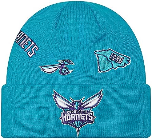 Yeni Dönem Charlotte Hornets Kimlik Örgü Manşet Bere Şapka Mavi